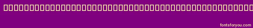 Fonte Urnordisk – fontes amarelas em um fundo roxo