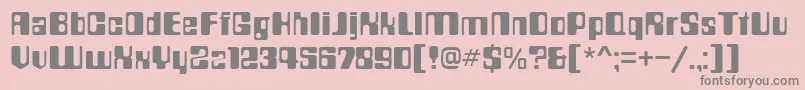 Countdown Font – Gray Fonts on Pink Background