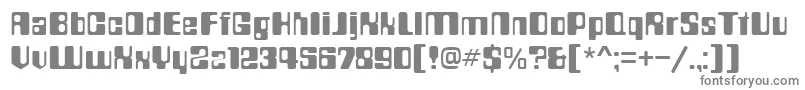 フォントCountdown – 白い背景に灰色の文字