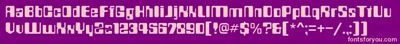 Countdown Font – Pink Fonts on Purple Background