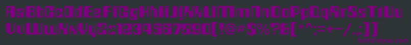 Countdown Font – Purple Fonts on Black Background