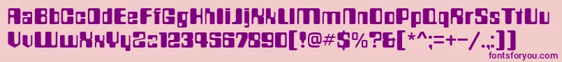 Countdown Font – Purple Fonts on Pink Background