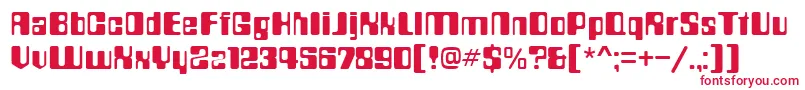 フォントCountdown – 白い背景に赤い文字