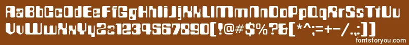 フォントCountdown – 茶色の背景に白い文字