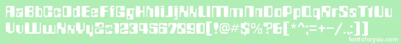 Countdown Font – White Fonts on Green Background