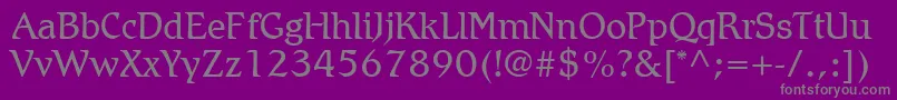 RomicLtLight Font – Gray Fonts on Purple Background
