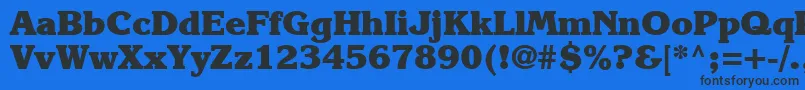 Karlajohnson8Heavysh Font – Black Fonts on Blue Background