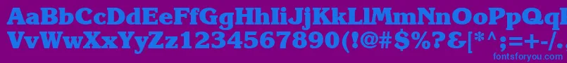 Karlajohnson8Heavysh Font – Blue Fonts on Purple Background