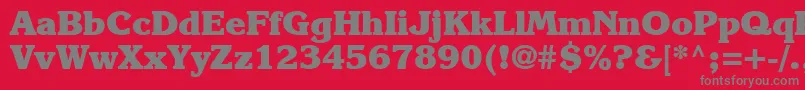 Karlajohnson8Heavysh Font – Gray Fonts on Red Background