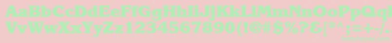 Karlajohnson8Heavysh Font – Green Fonts on Pink Background