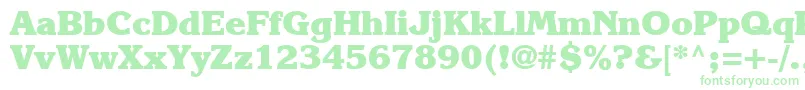 Karlajohnson8Heavysh Font – Green Fonts on White Background