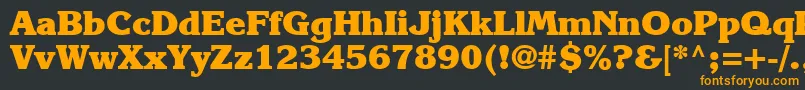 Karlajohnson8Heavysh Font – Orange Fonts on Black Background