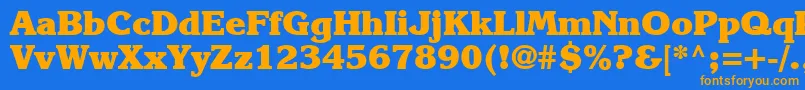 Karlajohnson8Heavysh Font – Orange Fonts on Blue Background