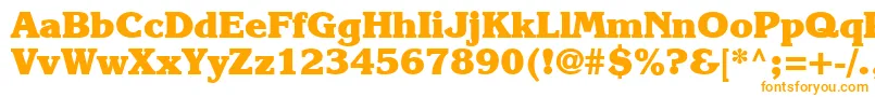 Karlajohnson8Heavysh Font – Orange Fonts on White Background