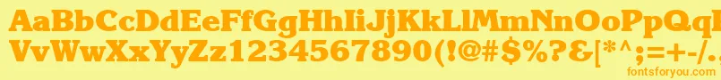 Karlajohnson8Heavysh Font – Orange Fonts on Yellow Background