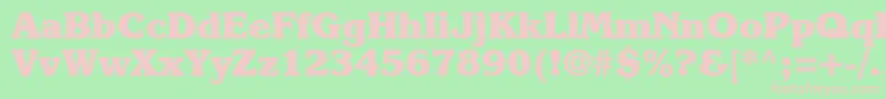 Karlajohnson8Heavysh Font – Pink Fonts on Green Background