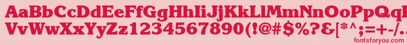 Karlajohnson8Heavysh Font – Red Fonts on Pink Background