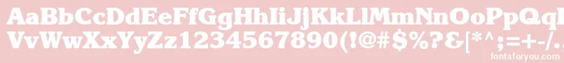 Karlajohnson8Heavysh Font – White Fonts on Pink Background