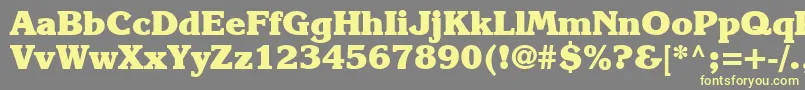 Karlajohnson8Heavysh Font – Yellow Fonts on Gray Background