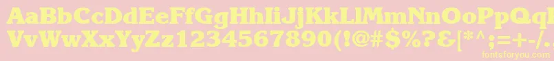 Karlajohnson8Heavysh Font – Yellow Fonts on Pink Background