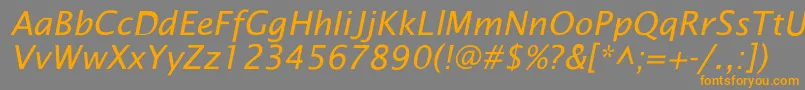 LucidaSansIta Font – Orange Fonts on Gray Background