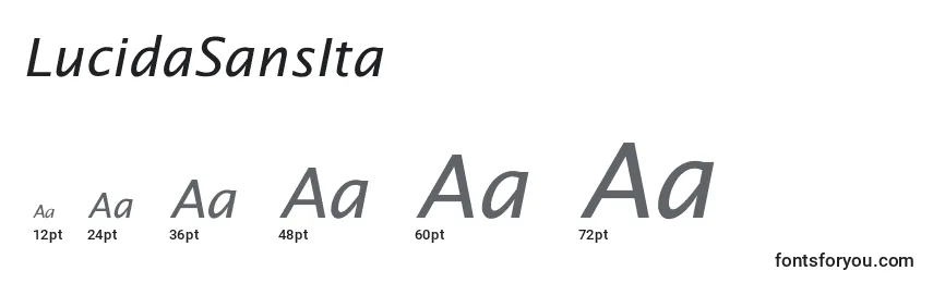 Размеры шрифта LucidaSansIta