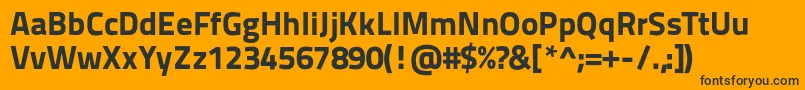 フォントTitilliumtext22l999wt – 黒い文字のオレンジの背景