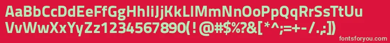 Titilliumtext22l999wt Font – Green Fonts on Red Background