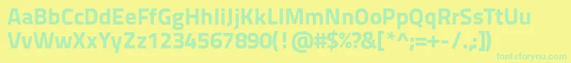 Titilliumtext22l999wt Font – Green Fonts on Yellow Background