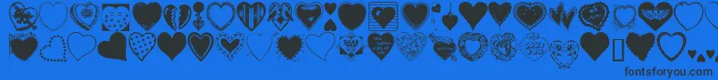 Heargrg Font – Black Fonts on Blue Background