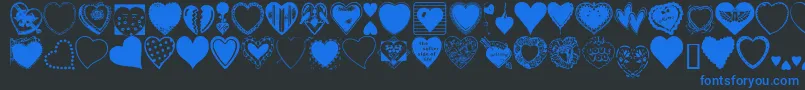 Heargrg Font – Blue Fonts on Black Background