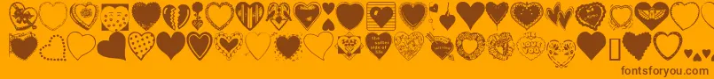 Heargrg Font – Brown Fonts on Orange Background