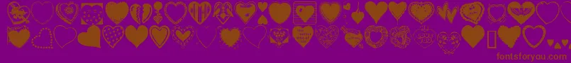 Heargrg Font – Brown Fonts on Purple Background