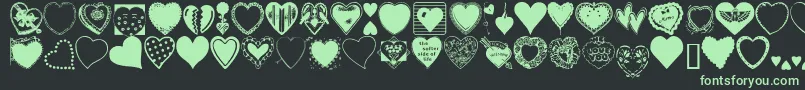 Heargrg Font – Green Fonts on Black Background
