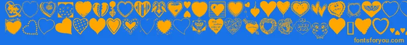 Heargrg Font – Orange Fonts on Blue Background