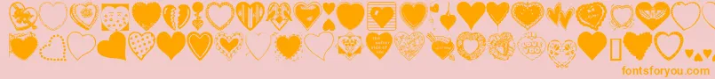 Heargrg Font – Orange Fonts on Pink Background