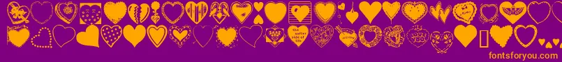 Heargrg Font – Orange Fonts on Purple Background