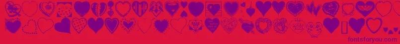 Heargrg Font – Purple Fonts on Red Background