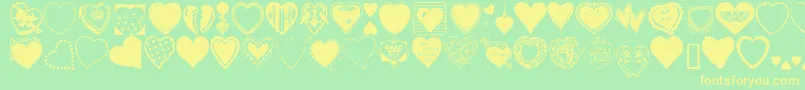 Heargrg Font – Yellow Fonts on Green Background