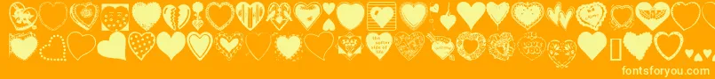 Heargrg Font – Yellow Fonts on Orange Background