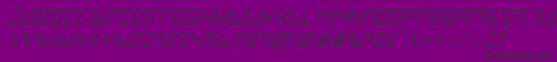 Tracersuperital Font – Black Fonts on Purple Background