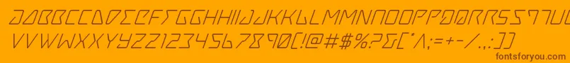 Tracersuperital Font – Brown Fonts on Orange Background
