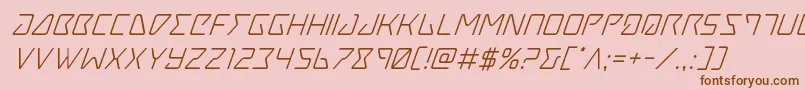 Tracersuperital Font – Brown Fonts on Pink Background