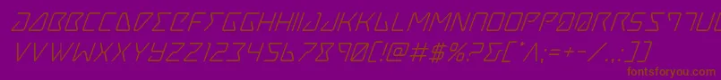 Tracersuperital Font – Brown Fonts on Purple Background