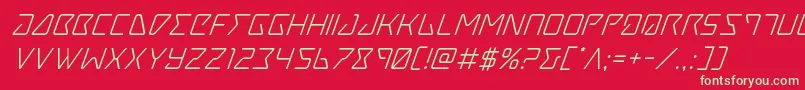 Tracersuperital Font – Green Fonts on Red Background