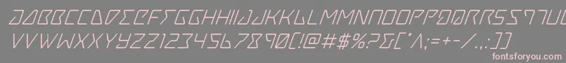 Tracersuperital Font – Pink Fonts on Gray Background