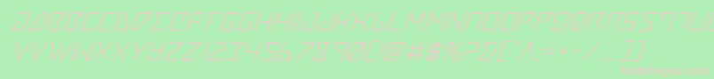 Tracersuperital Font – Pink Fonts on Green Background