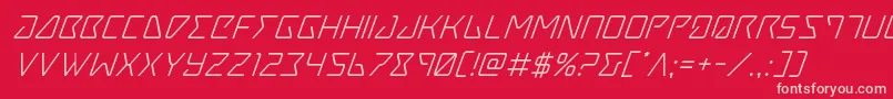 Tracersuperital Font – Pink Fonts on Red Background