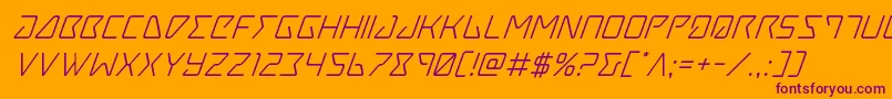 Tracersuperital Font – Purple Fonts on Orange Background