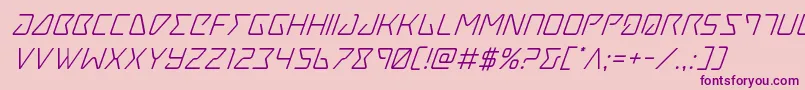 Tracersuperital Font – Purple Fonts on Pink Background